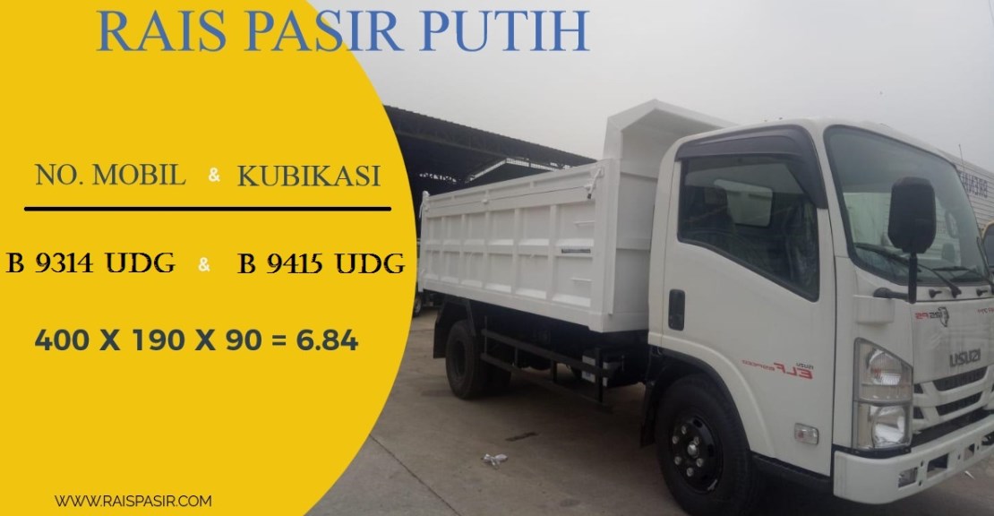 Sewa Dump Truck dan Jual Pasir Putih di Serua Hubungi 08118168989