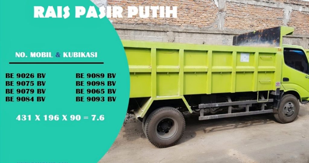 Sewa Dump Truck dan Jual Pasir Putih di Lebak Banten Hubungi 08118168989