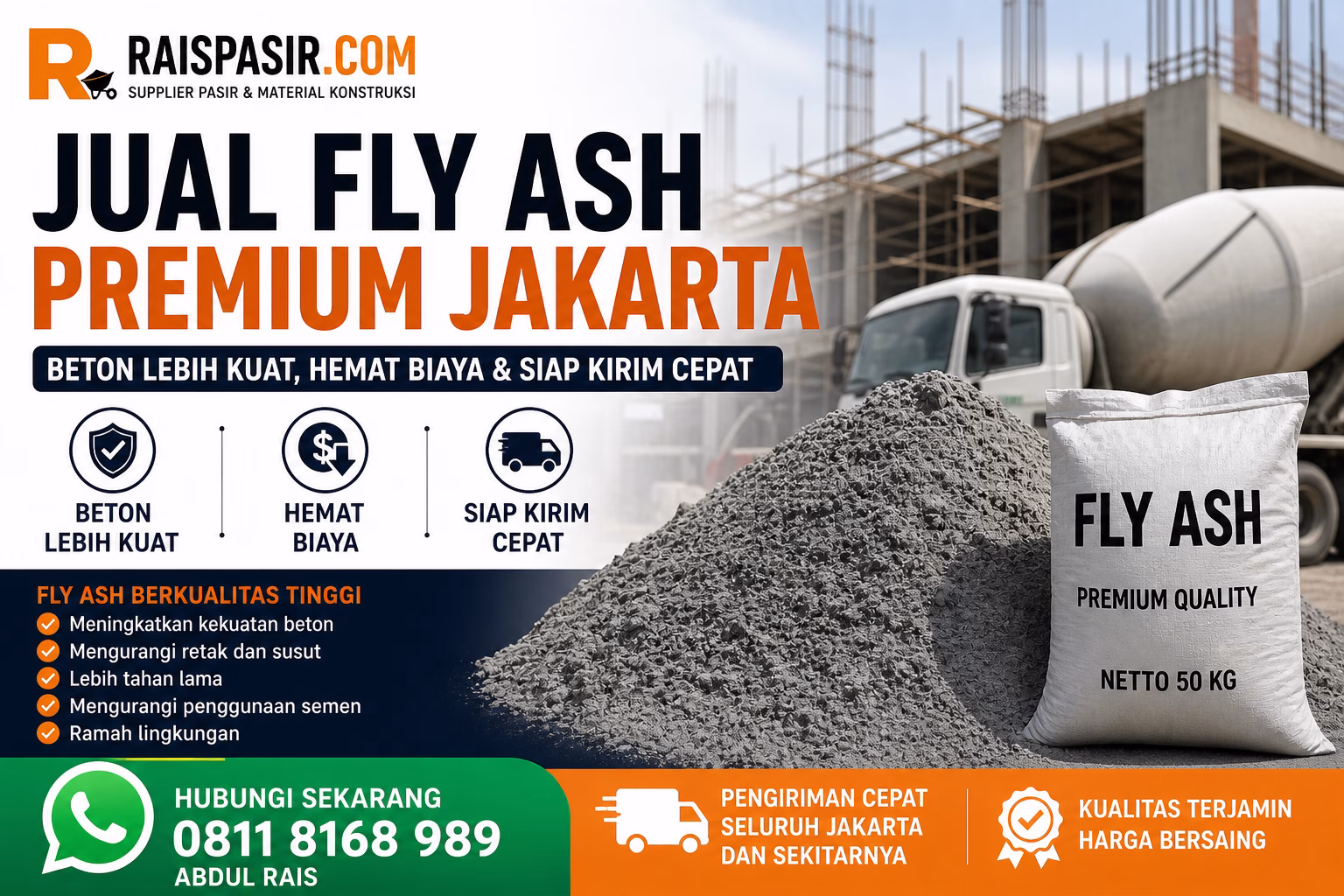 jual fly ash  berkualitas di jakarta