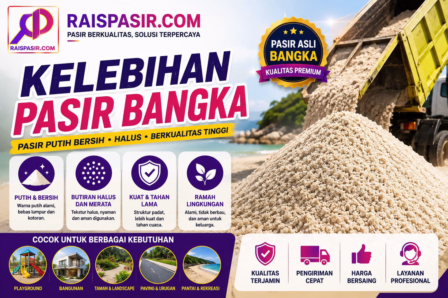 kelebihan pasir bangka