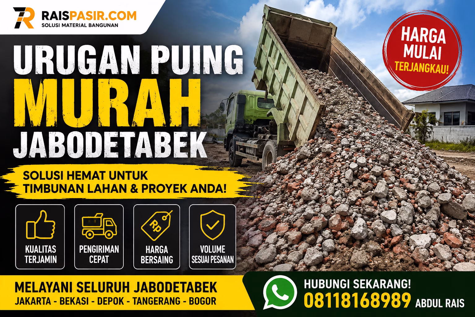 urugan puing murah jabodetabek